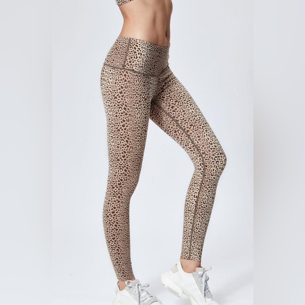VARLEY Estrella Cheetah Leggings High Rise 7/8 Leggings